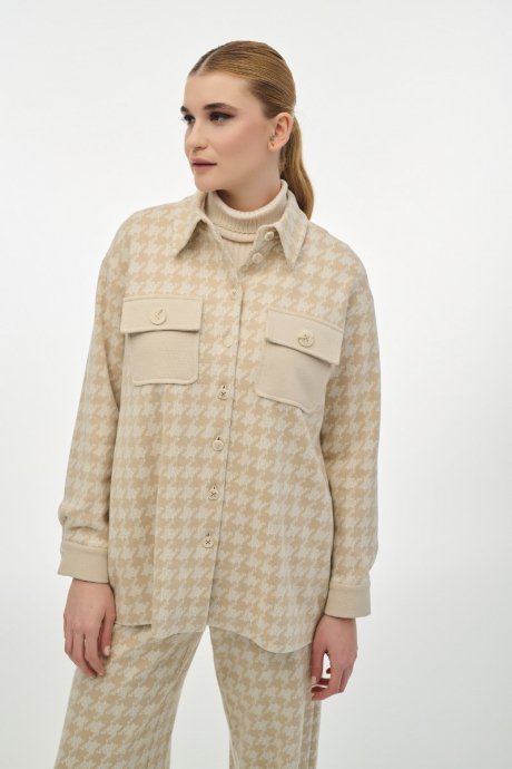 Οvershirt pied de poule 