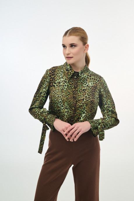 Πουκάμισο σατέν με animal print 