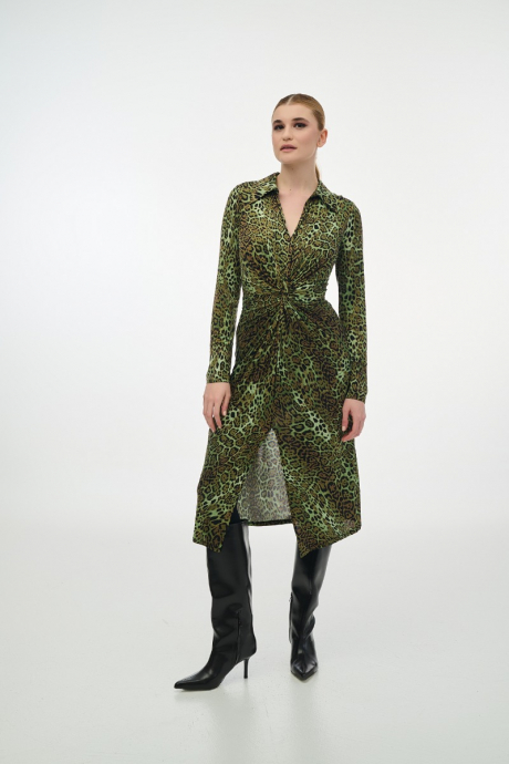 Φόρεμα ελαστικο cupro με animal print 