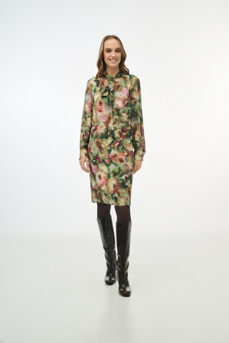 Φόρεμα σατεν με floral print 