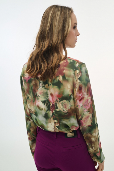 Μπλούζα σατέν με floral print 