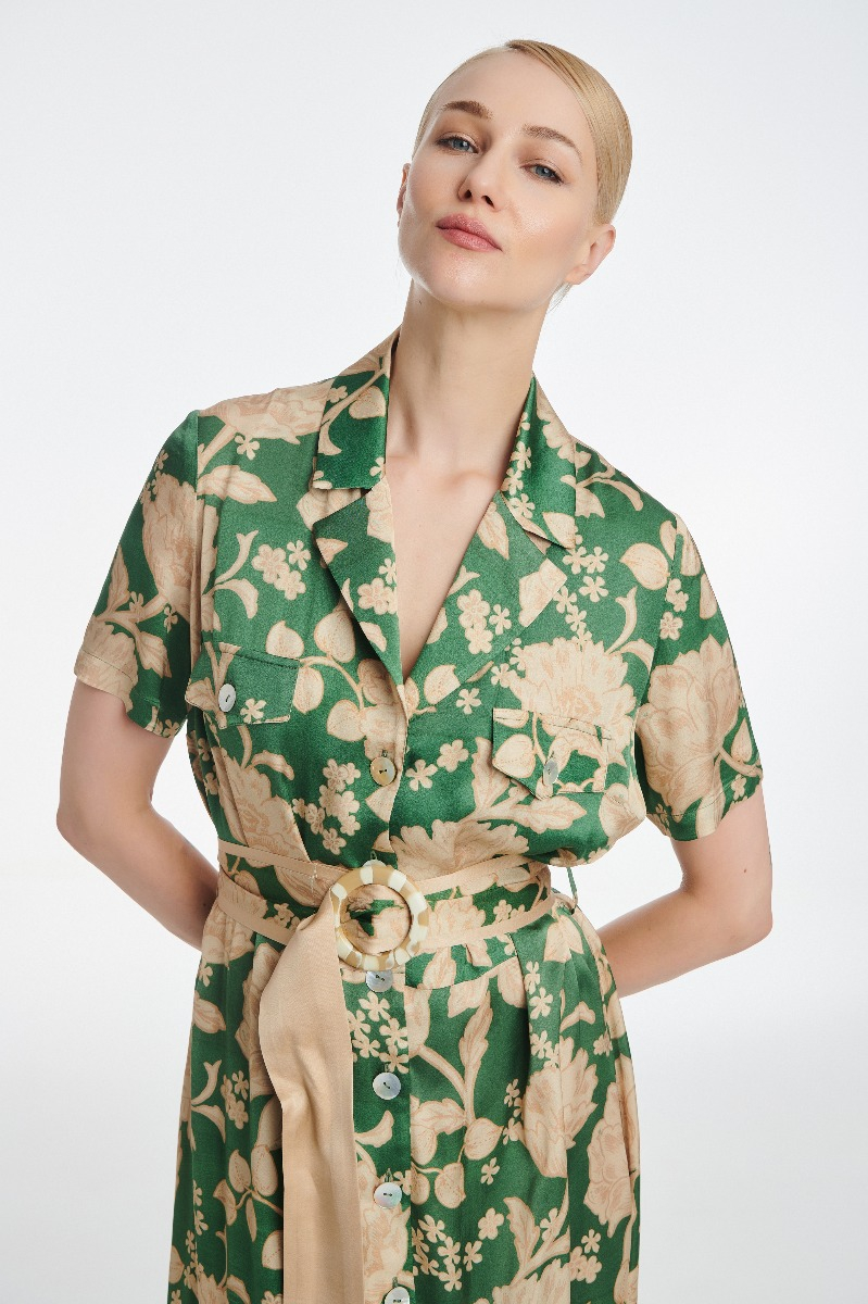 Φόρεμα floral σεμιζιέ 