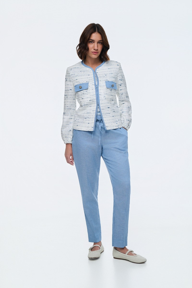 Σακάκι με denim λεπτομέρειες 