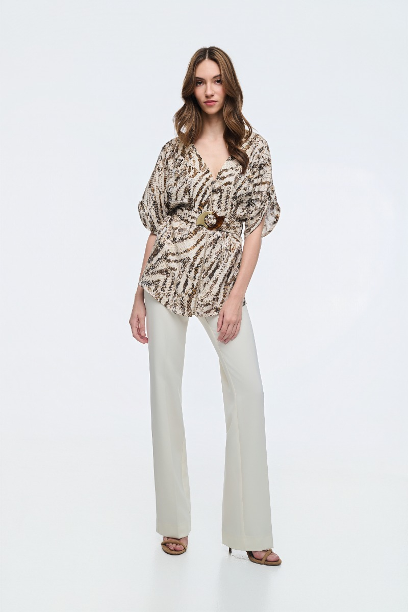 Τουνίκ animal print και ζώνη στην μέση 